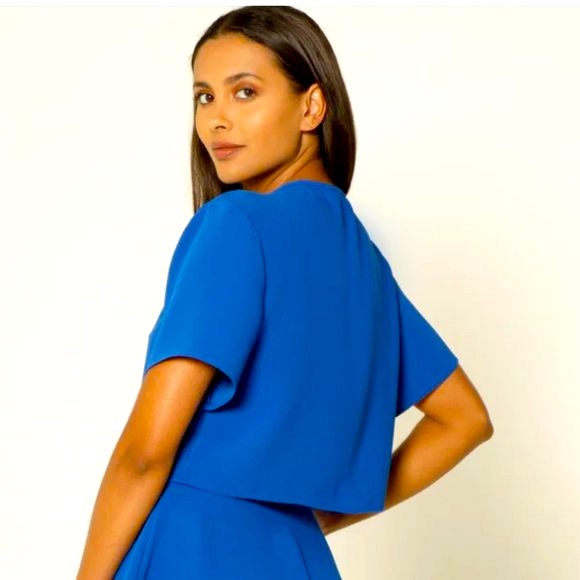 LAVENDER BROWN Royal Blue Crop Top NWT - Picture 5 of 7
